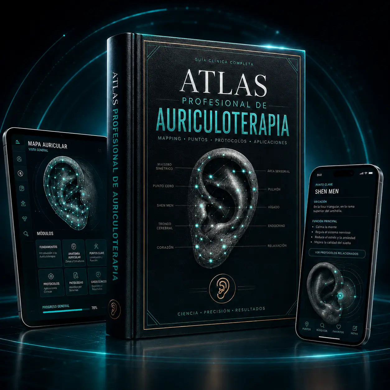 Atlas Profesional de Auriculoterapia + 4 Bonos de Regalo 🎁